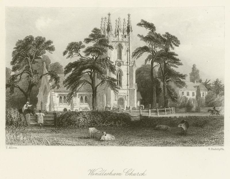 Windlesham kirke af after Thomas Allom