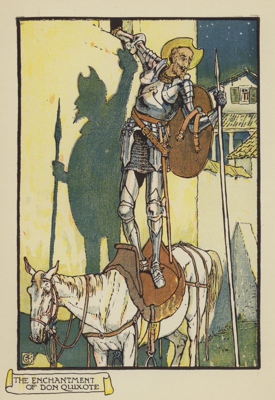 Don Quixotes fortryllelse af after Walter Crane