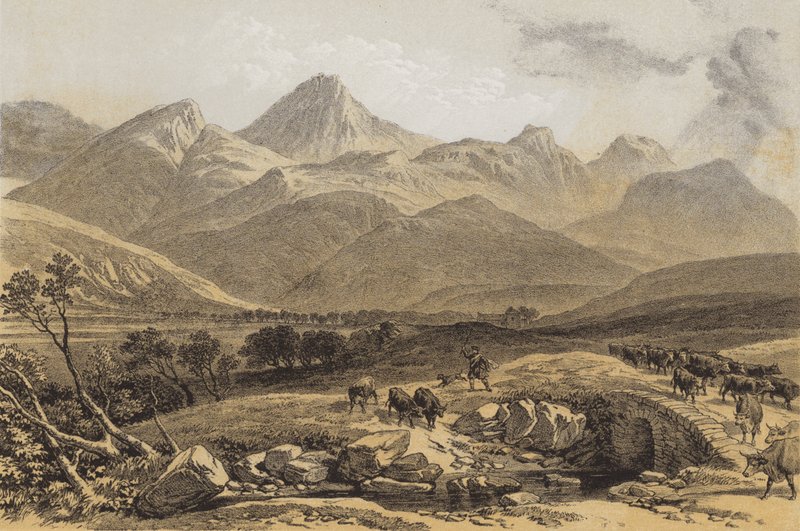 Benmore, Perthshire (chromolitho) af after William Leighton Leitch