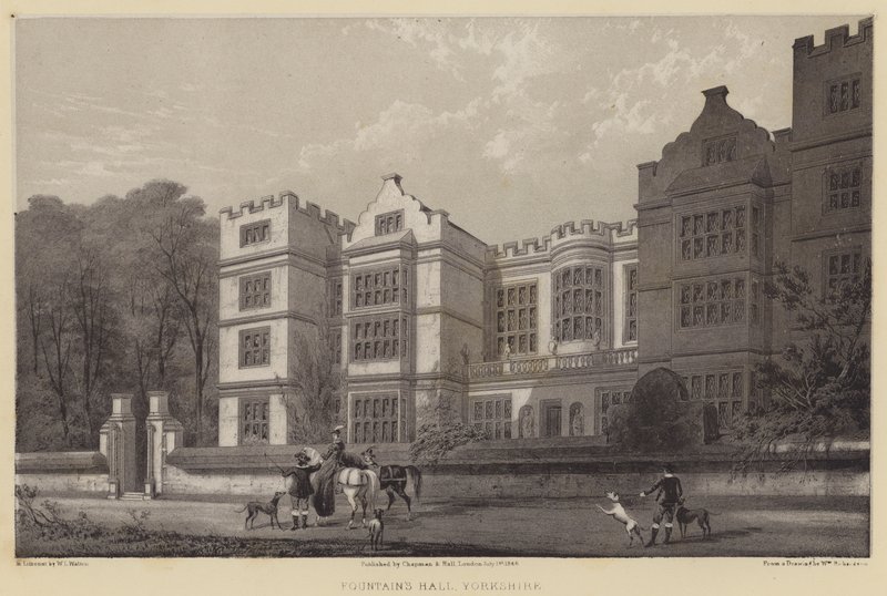 Fountains Hall, Yorkshire af after William Richardson